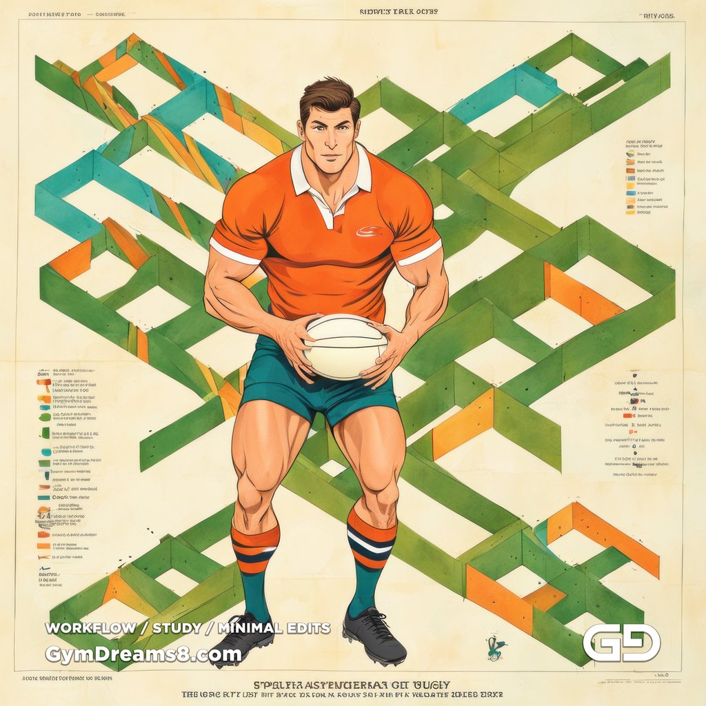 Rugby Diagrams. Stable Diffusion with SDXL.