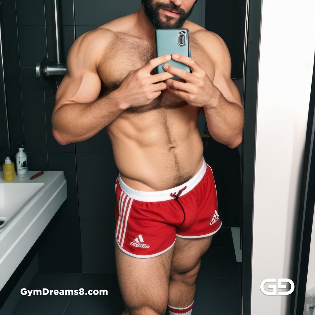 Bathroom Selfie, with Virile Reality in Stable Diffusion