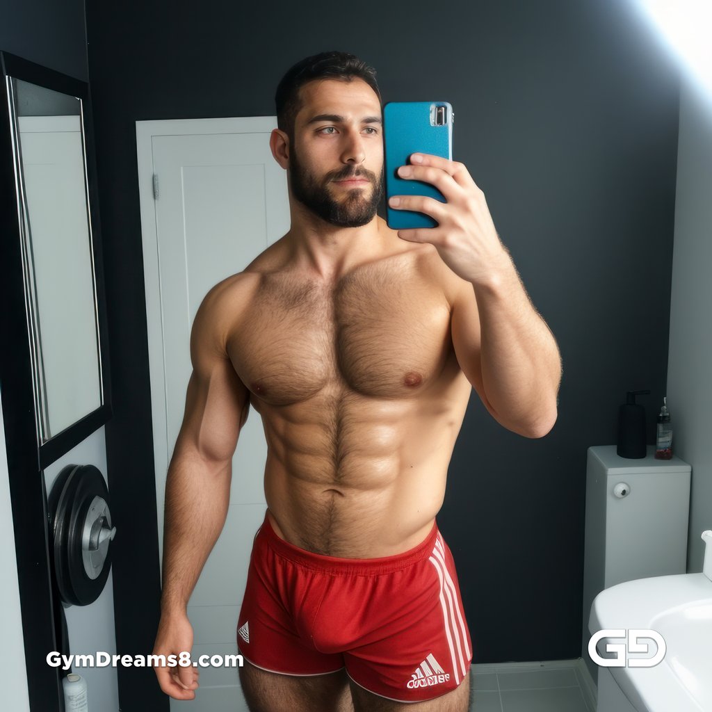 Bathroom Selfie, with Virile Reality in Stable Diffusion