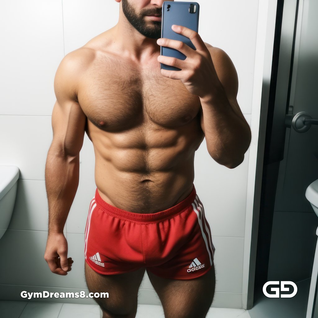 Bathroom Selfie, with Virile Reality in Stable Diffusion