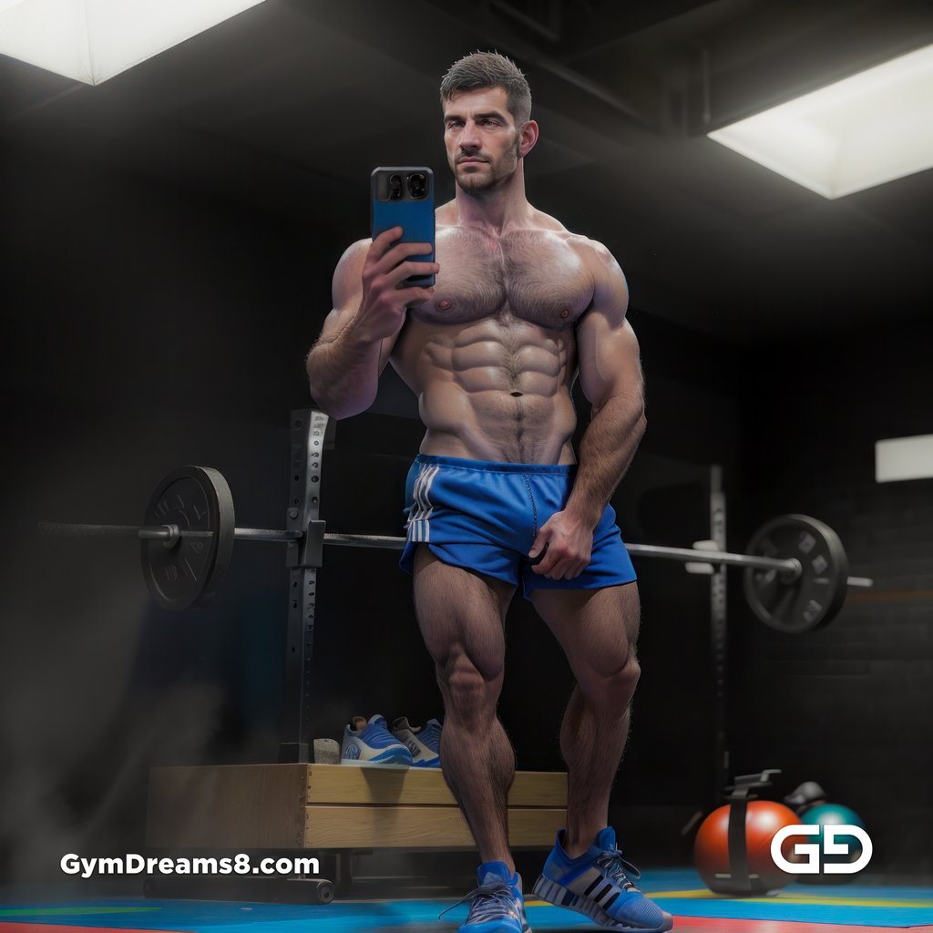 Gym Selfie, Flex Friday. Flexing at the Gym on Friday. Stable Diffusion, OpenPose Control Net, with Airfuck’s Brute Mix.
