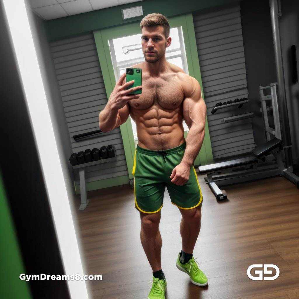 Gym Selfie, Flex Friday. Flexing at the Gym on Friday. Stable Diffusion, OpenPose Control Net, with Virile Reality v3 Beta 2.