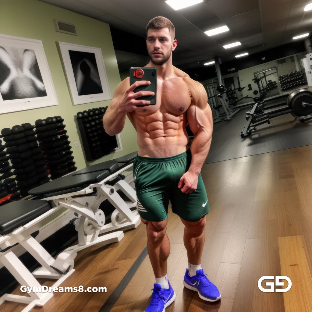 Gym Selfie, Flex Friday. Flexing at the Gym on Friday. Stable Diffusion, OpenPose Control Net, with Virile Reality v3 Beta 2.