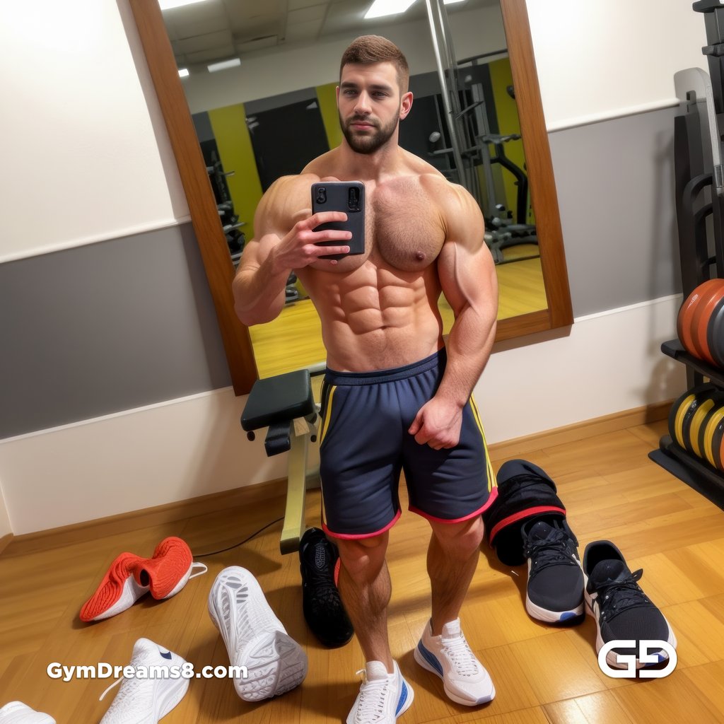 Gym Selfie, Flex Friday. Flexing at the Gym on Friday. Stable Diffusion, OpenPose Control Net, with Virile Reality v3 Beta 2.