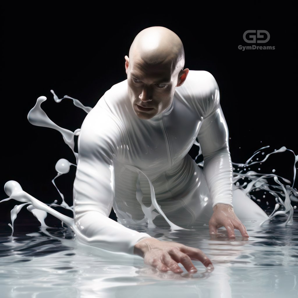 Sticky, Composition of man and goo, with Midjourney Image Prompts