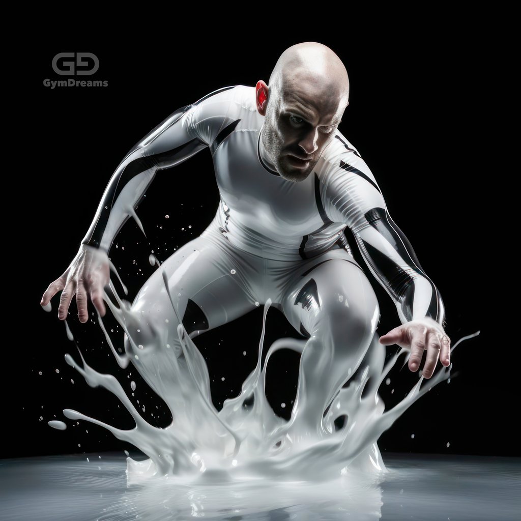 Sticky, Composition of man and goo, with Midjourney Image Prompts