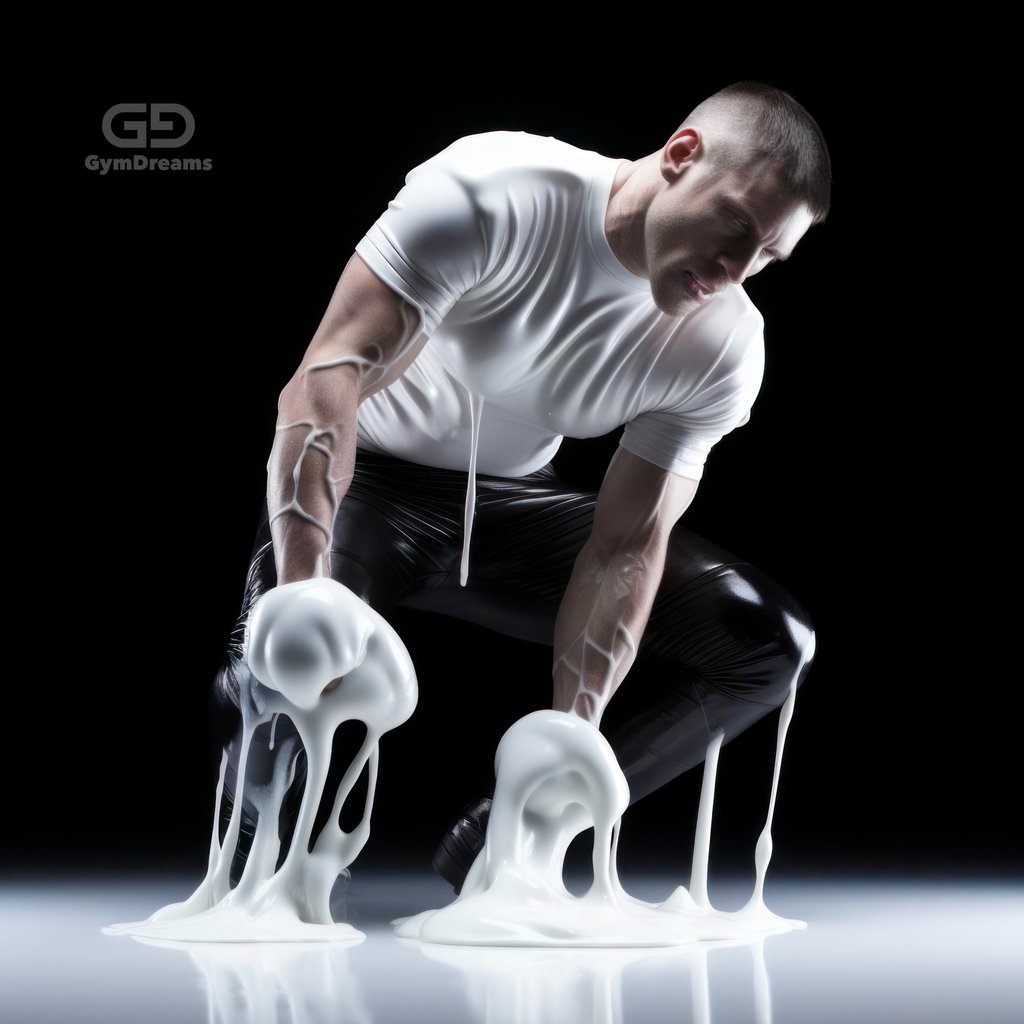 Sticky, Composition of man and goo, with Midjourney Image Prompts