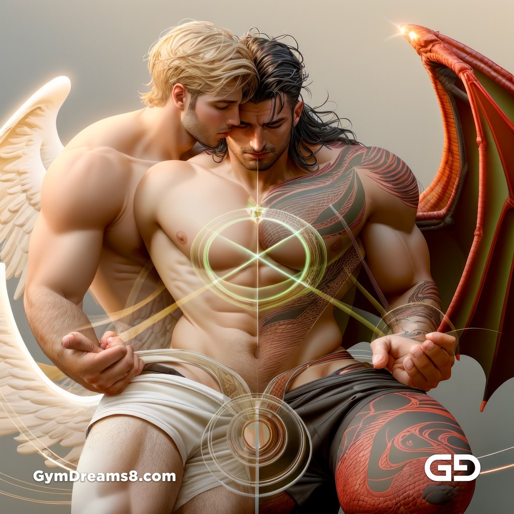 Angel and Demon, Metatron’s Cube. Sacred Geometry series. Stable Diffusion with Control Nets, Regional Prompter, and Airfuck’s Wild Mix.