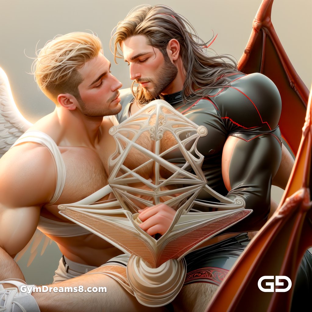 Angel and Demon, Metatron’s Cube. Sacred Geometry series. Stable Diffusion with Control Nets, Regional Prompter, and Airfuck’s Wild Mix.