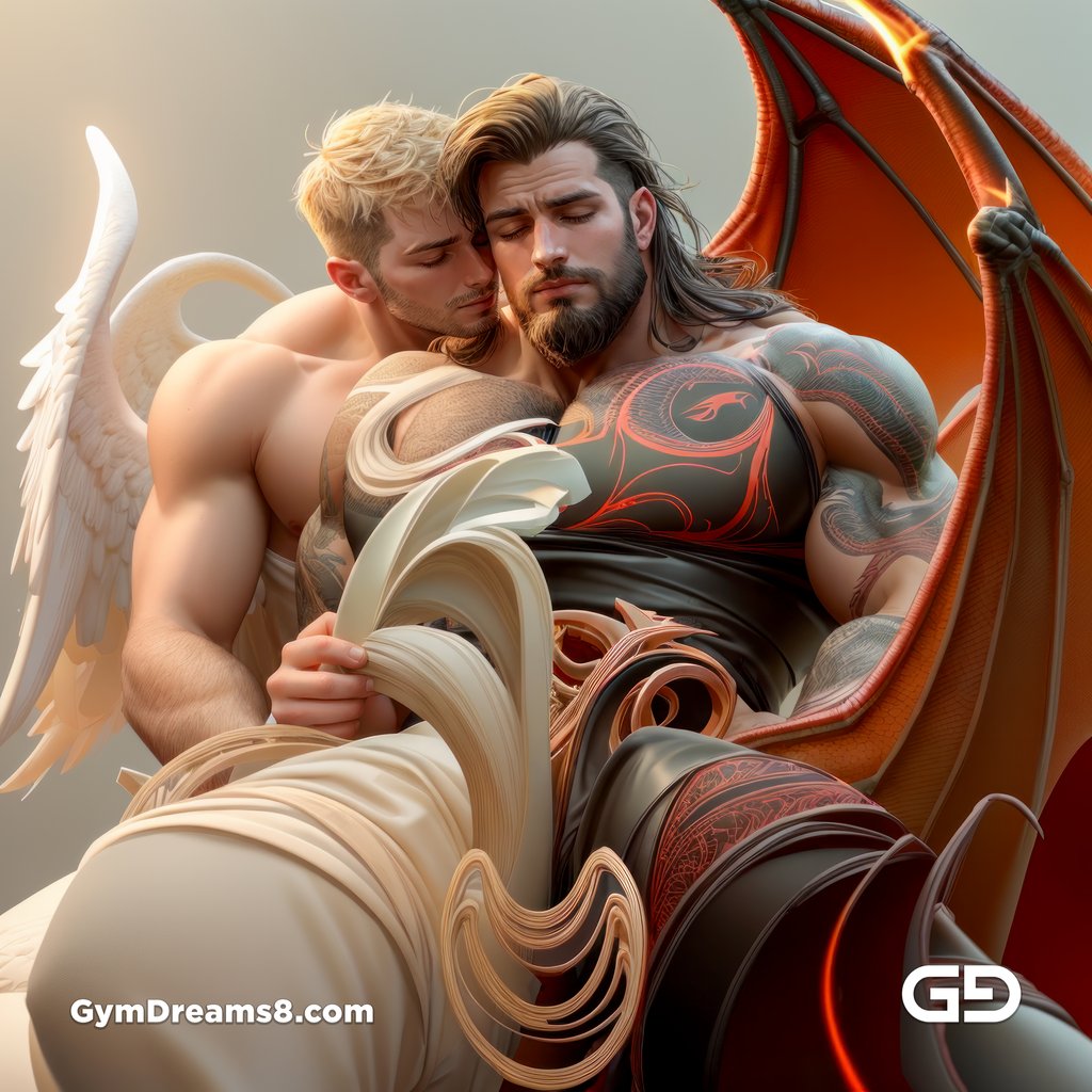 Angel and Demon, Metatron’s Cube. Sacred Geometry series. Stable Diffusion with Control Nets, Regional Prompter, and Airfuck’s Wild Mix.