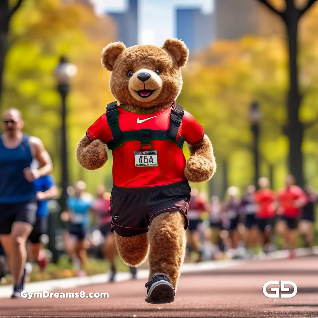 Teddy Bear, Harness, Run. Stable Diffusion with SDXL, Custom Harness LoRA by BrawnyAI