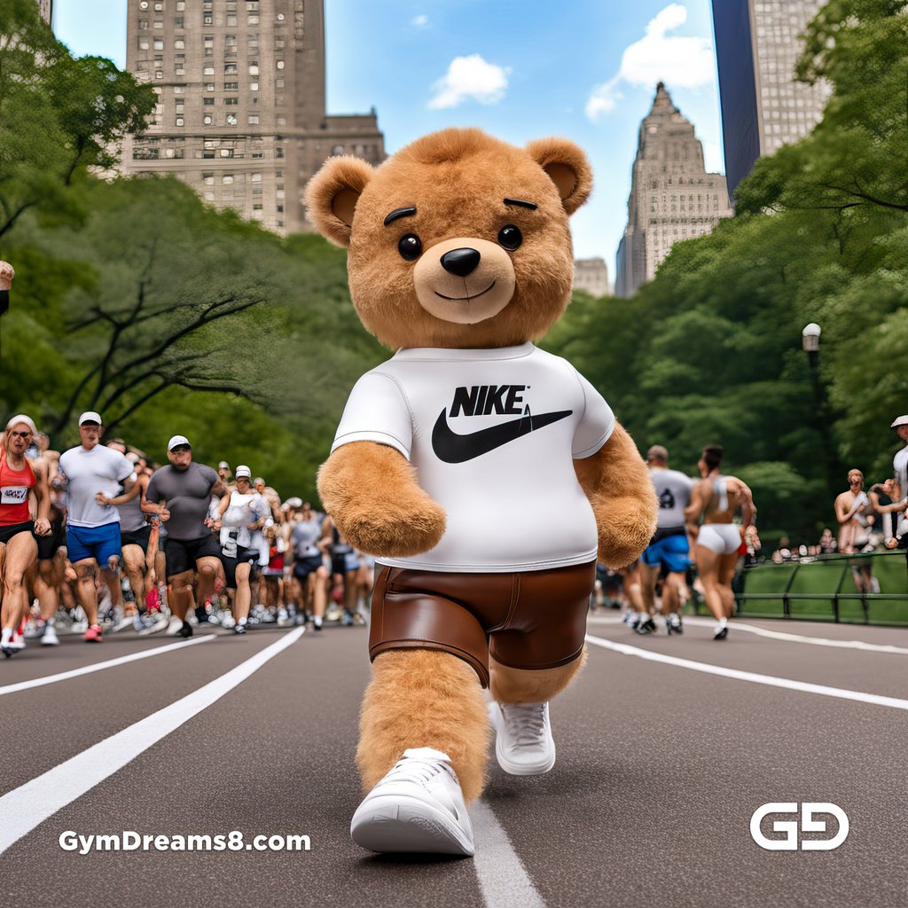 Teddy Bear, Harness, Run. Stable Diffusion with SDXL, Custom Harness LoRA by BrawnyAI