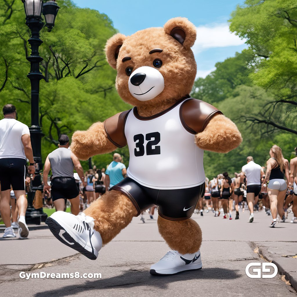 Teddy Bear, Harness, Run. Stable Diffusion with SDXL, Custom Harness LoRA by BrawnyAI