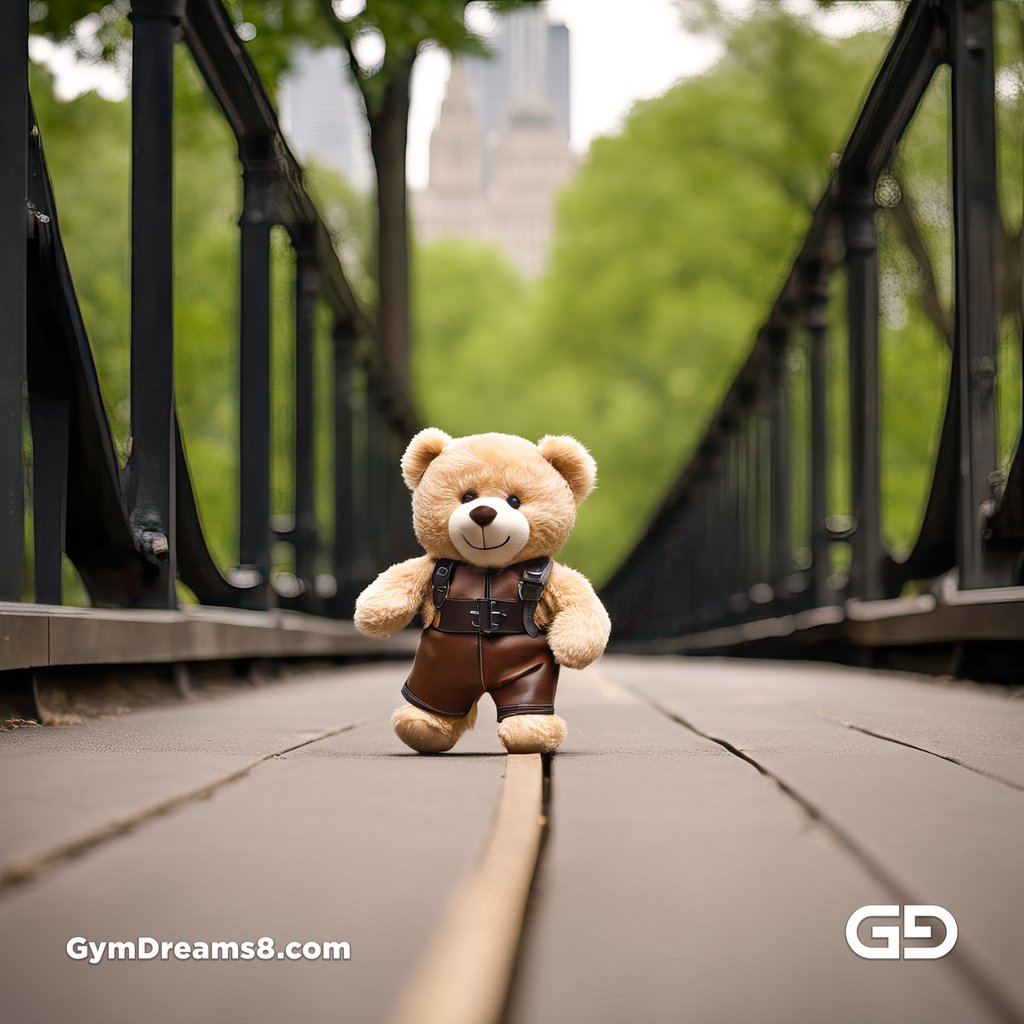 Teddy Bear, Harness, Run. Stable Diffusion with SDXL, Custom Harness LoRA by BrawnyAI