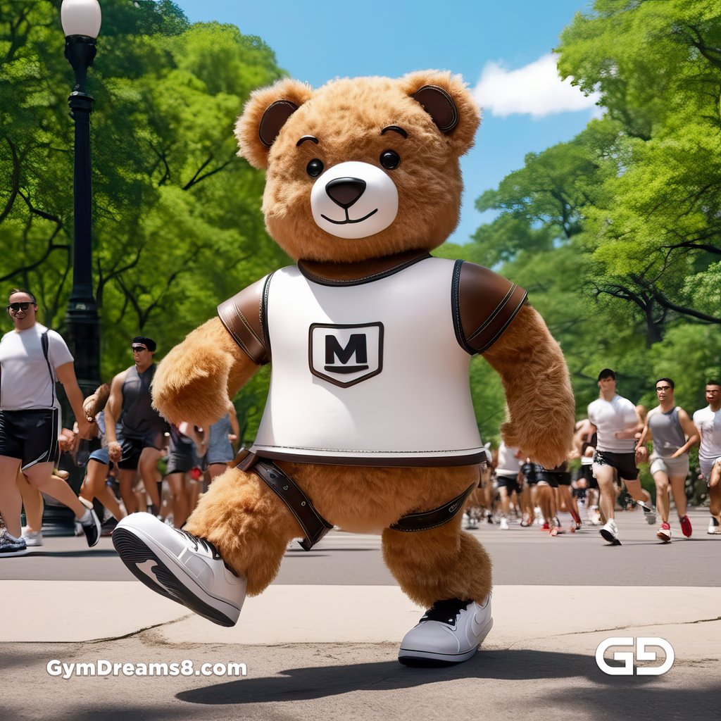 Teddy Bear, Harness, Run. Stable Diffusion with SDXL, Custom Harness LoRA by BrawnyAI