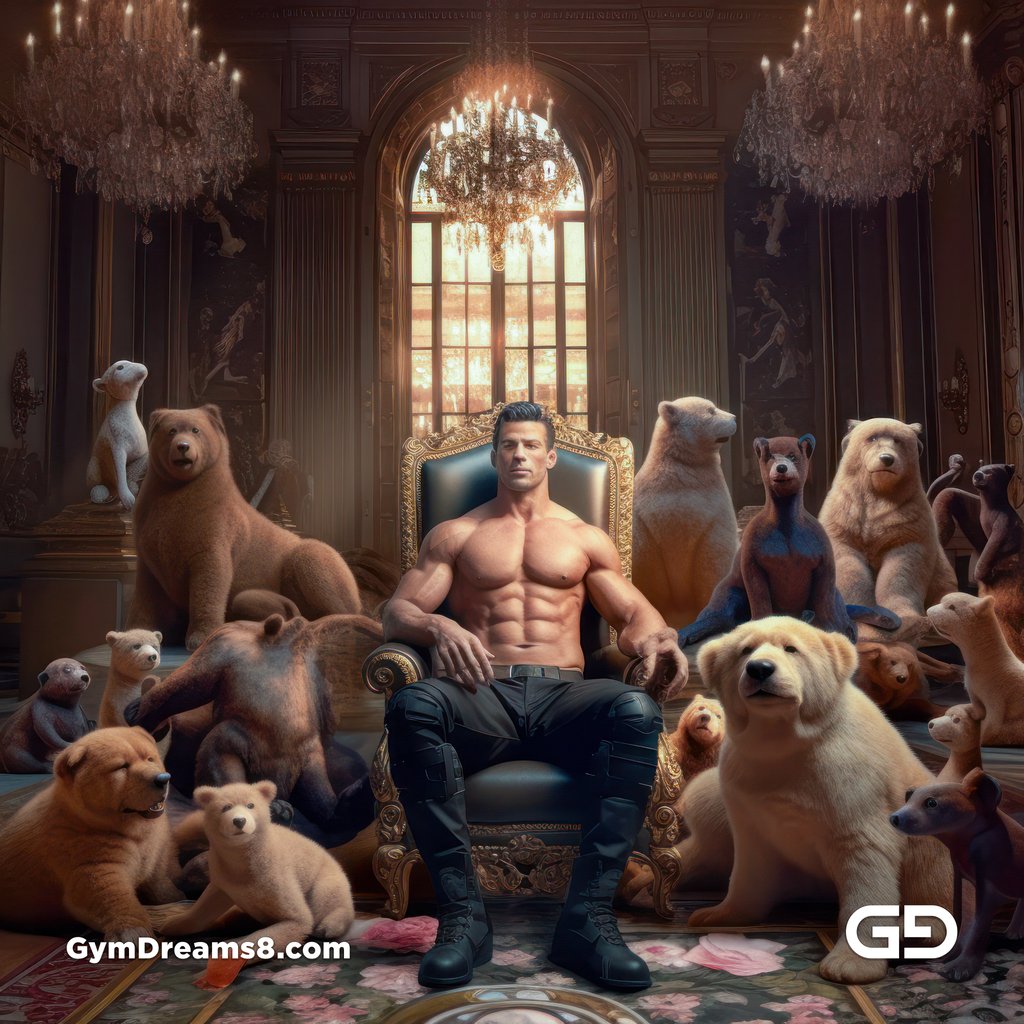 Teddy, Leather, Versailles. Rendered with Midjourney v5 and v5.1.