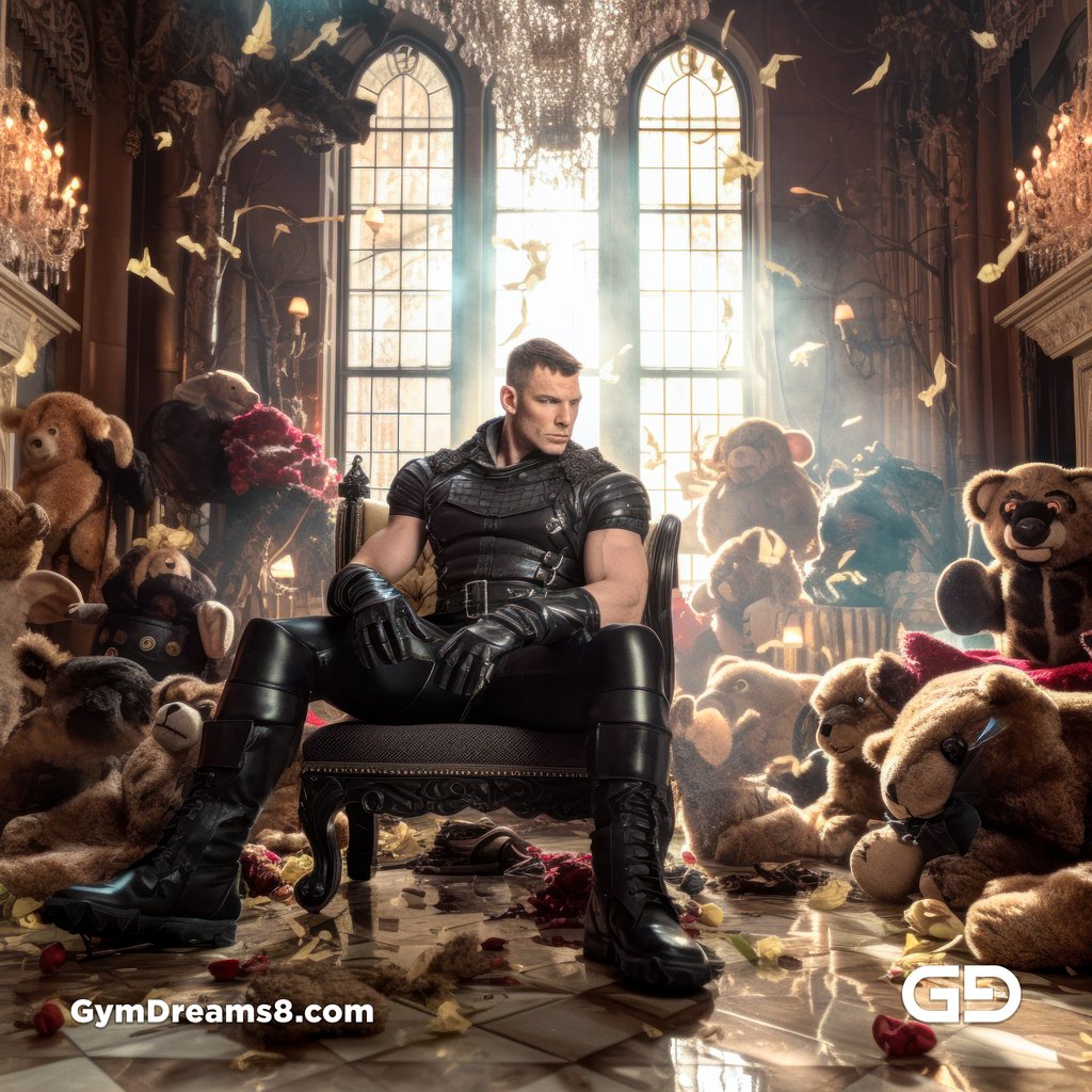 Teddy, Leather, Versailles. Rendered with Midjourney v5 and v5.1.