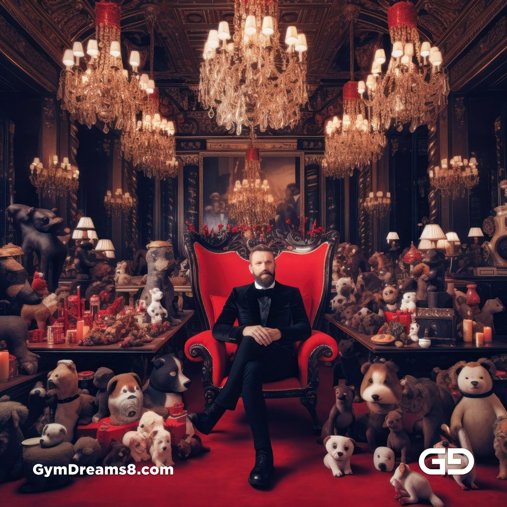 Teddy, Leather, Versailles. Rendered with Midjourney v5 and v5.1.