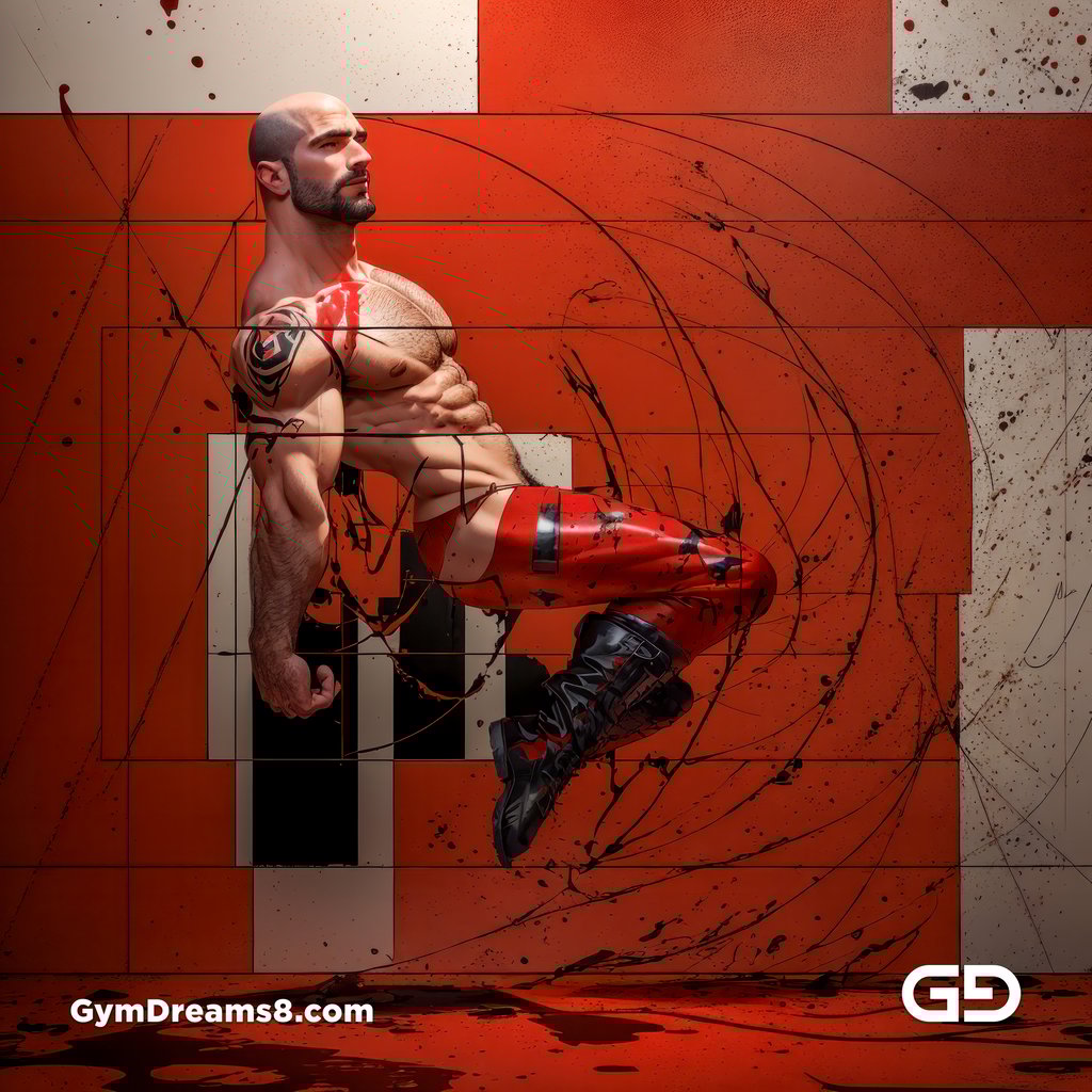 Daddy. Ink and Masculinity. Fusion of Abstract Expressionist Paint, Typography, and Male Figures, with Stable Diffusion and Airfuck’s Wild Mix.