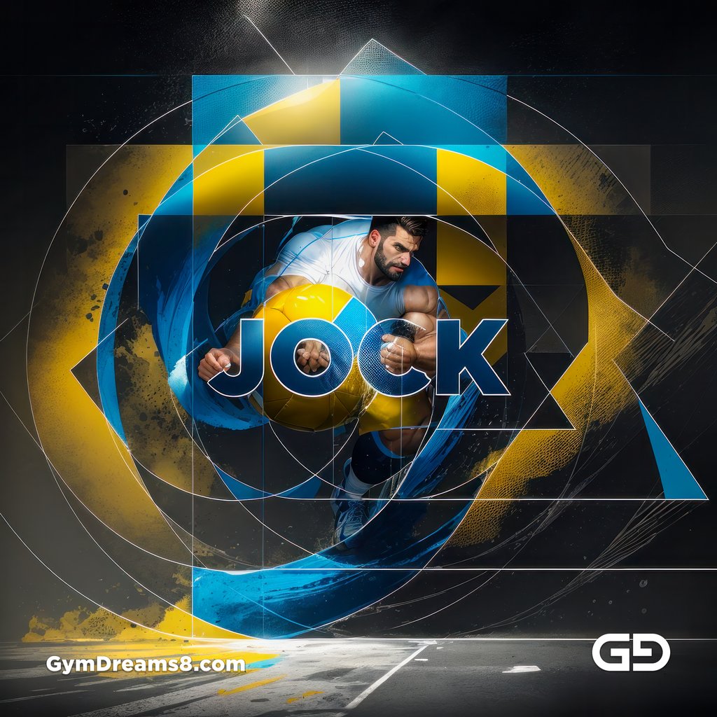 Jock. Ink and Masculinity. Fusion of Abstract Expressionist Paint, Cubist Composition, Typography, and Male Figures, with Stable Diffusion and Airfuck’s Wild Mix.