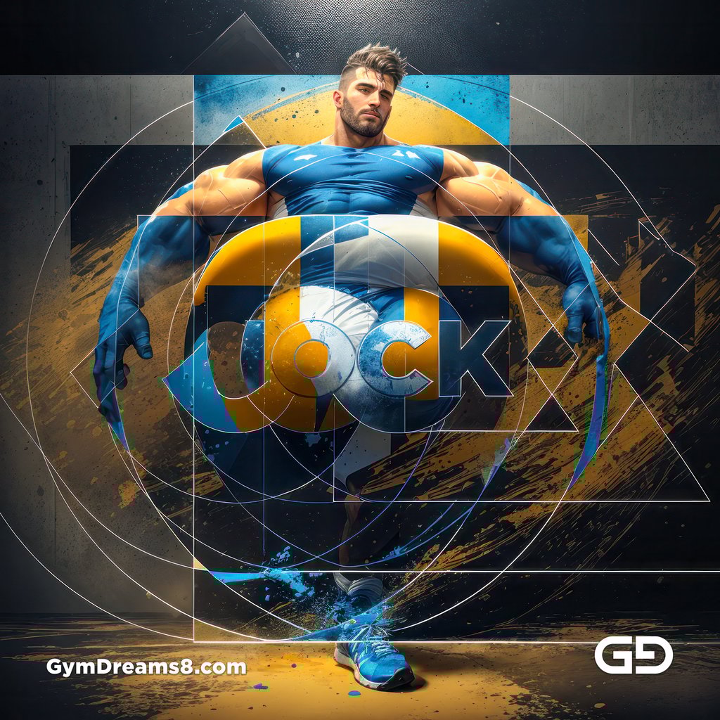 Jock. Ink and Masculinity. Fusion of Abstract Expressionist Paint, Cubist Composition, Typography, and Male Figures, with Stable Diffusion and Airfuck’s Wild Mix.