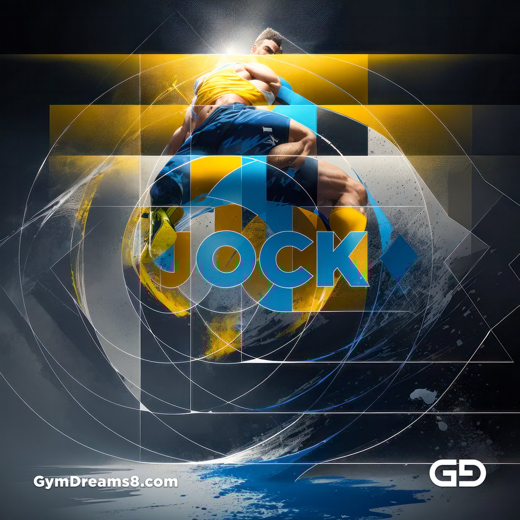 Jock. Ink and Masculinity. Fusion of Abstract Expressionist Paint, Cubist Composition, Typography, and Male Figures, with Stable Diffusion and Airfuck’s Wild Mix.