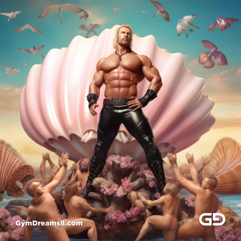 The Birth of Ken. After The Birth of Venus by Botticelli, with Midjourney.