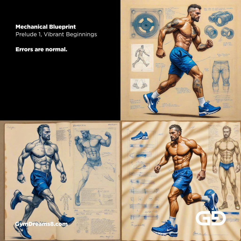 Mechanical Blueprint, Prelude 1 to Vibrant Beginnings. Stable Diffusion, Vibrant Horizon Turbo XL.