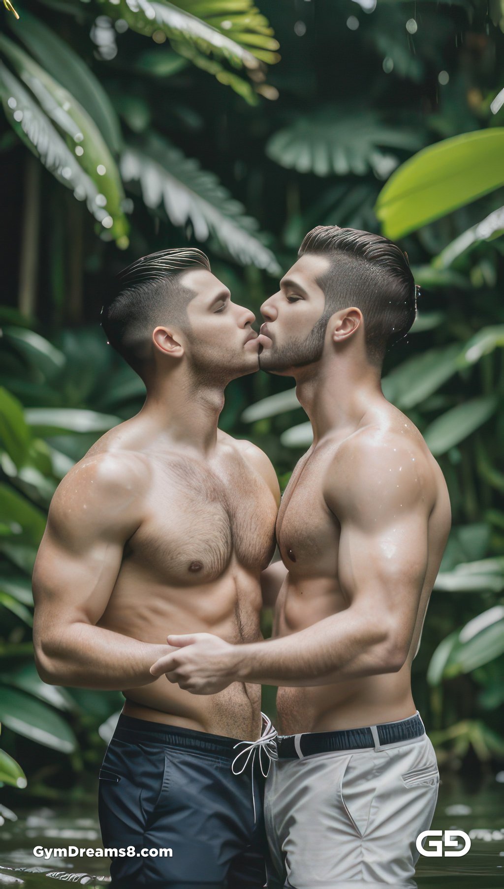 Kiss, like flower, like water.