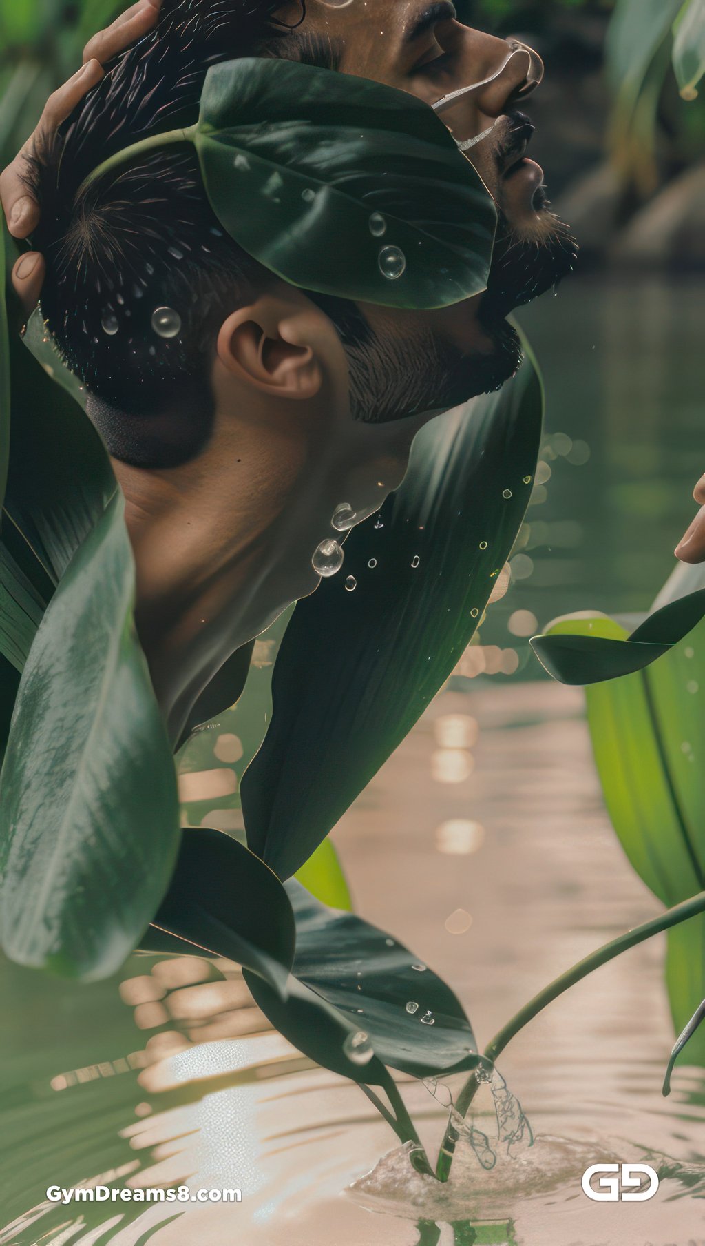 Kiss, like flower, like water.