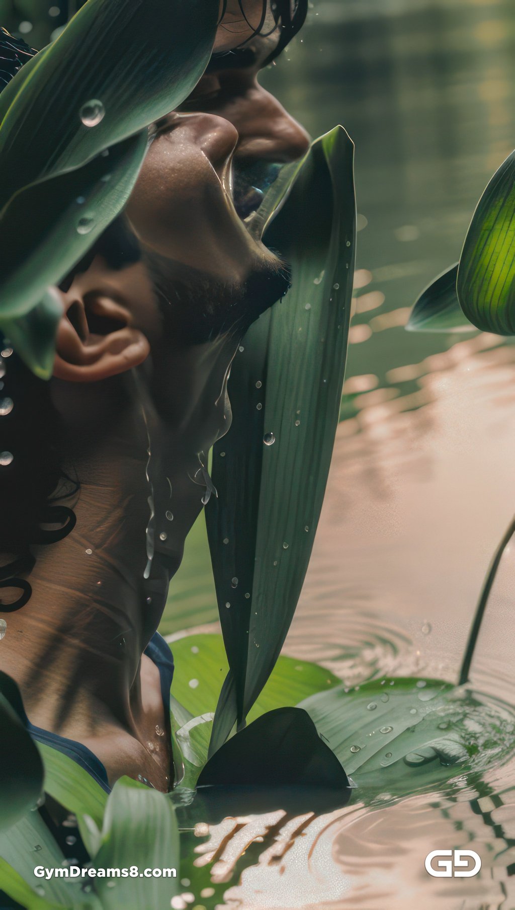 Kiss, like flower, like water.