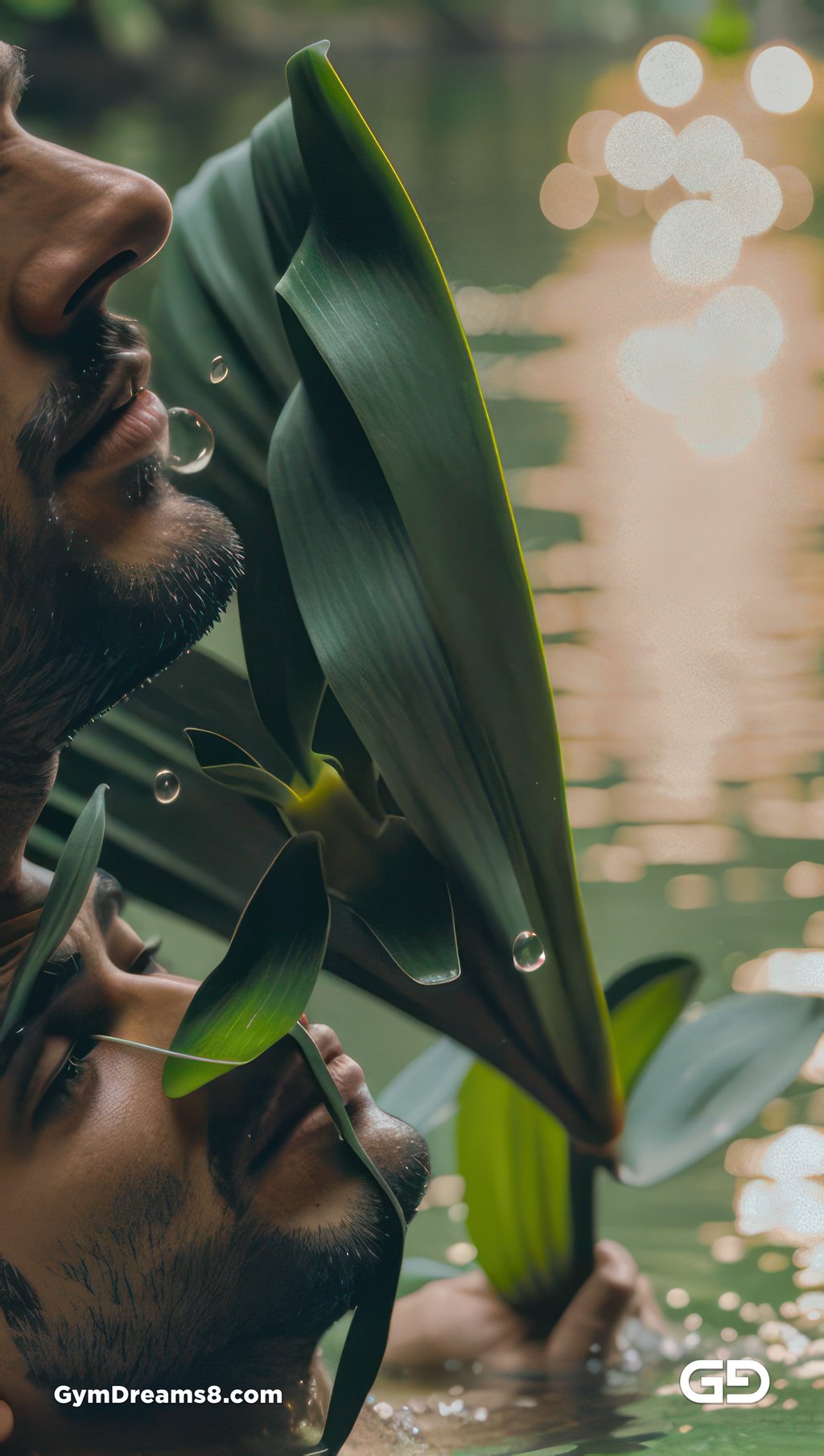 Kiss, like flower, like water.