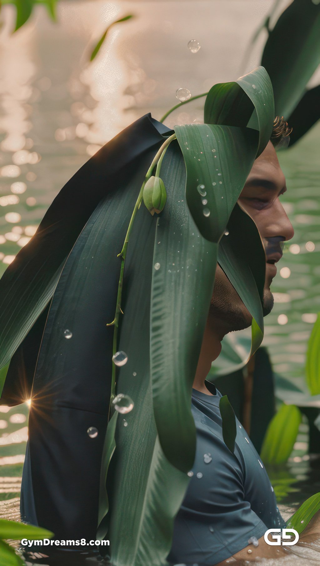 Kiss, like flower, like water.