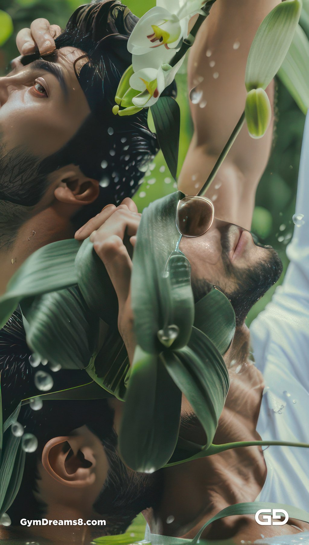 Kiss, like flower, like water.