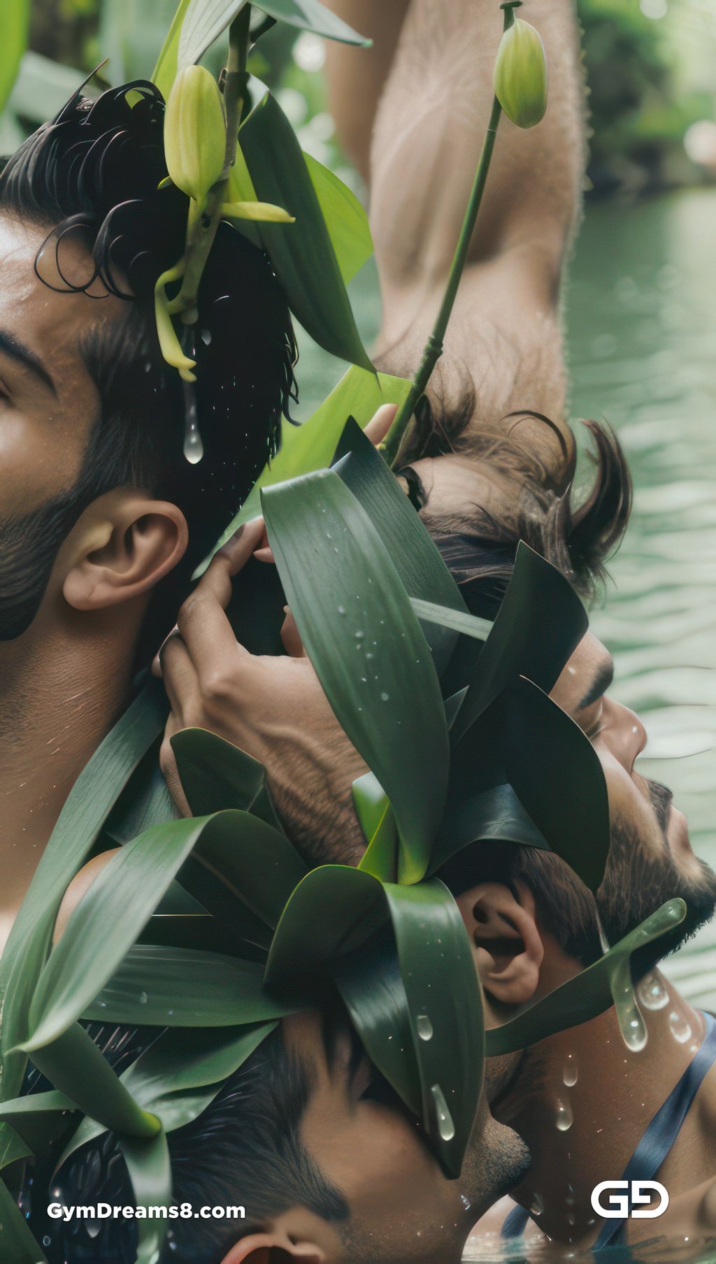 Kiss, like flower, like water.