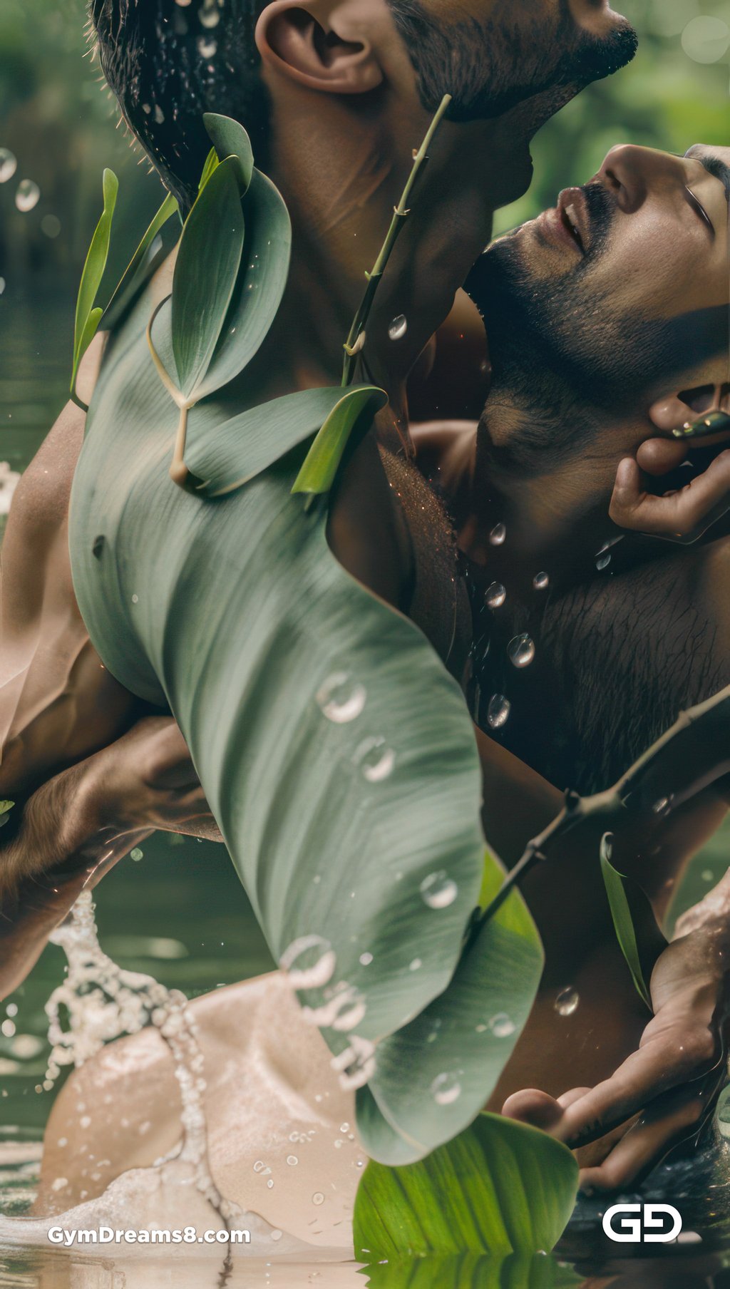 Kiss, like flower, like water.