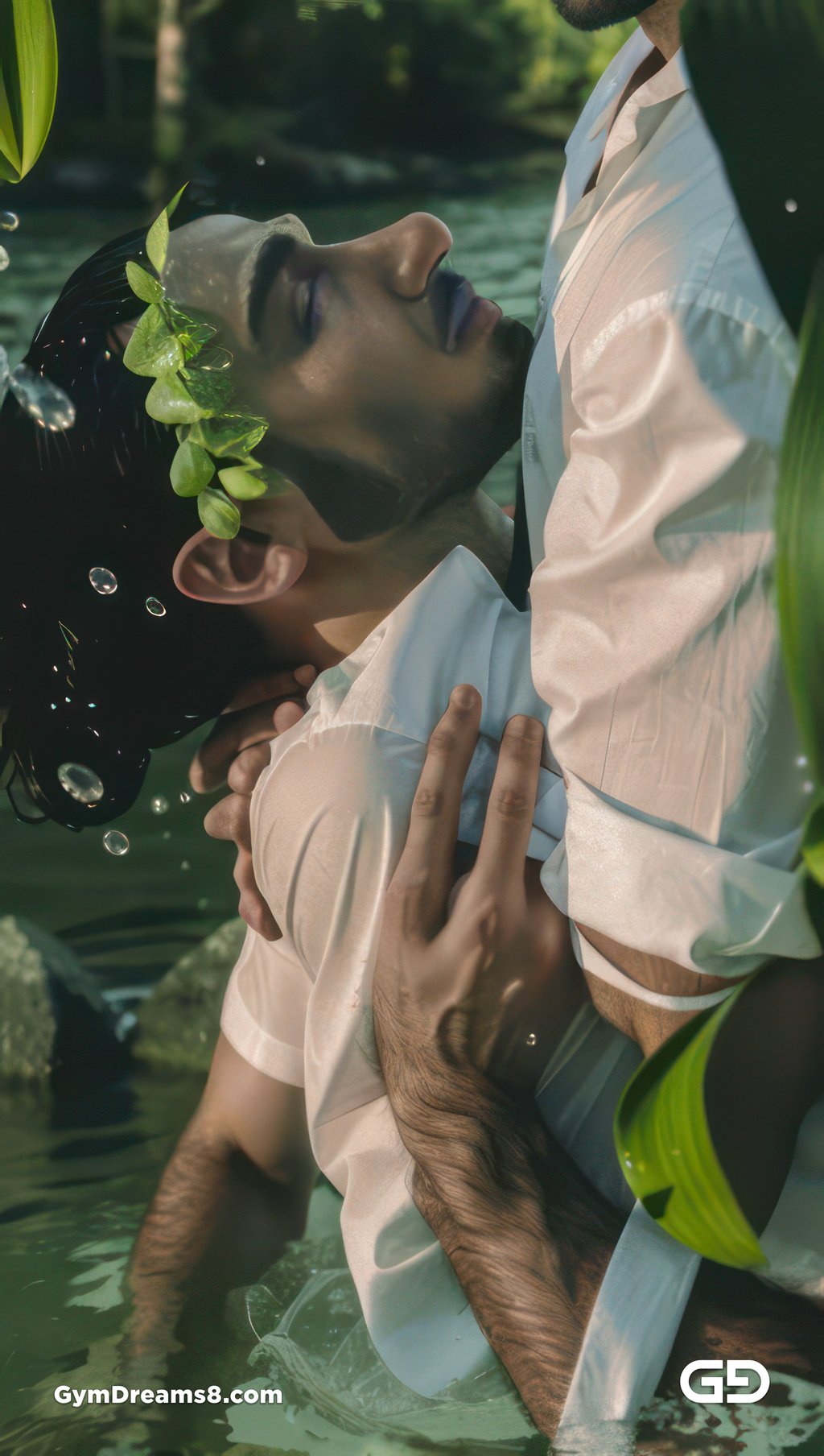 Kiss, like flower, like water.