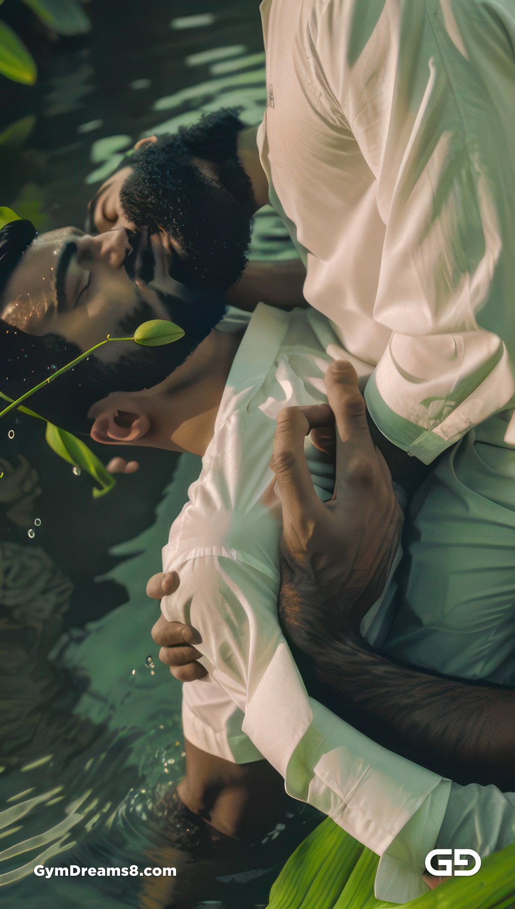 Kiss, like flower, like water.