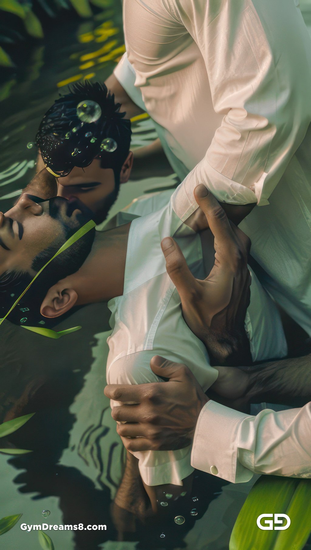 Kiss, like flower, like water.