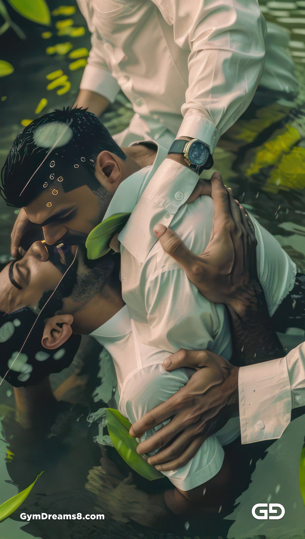 Kiss, like flower, like water.