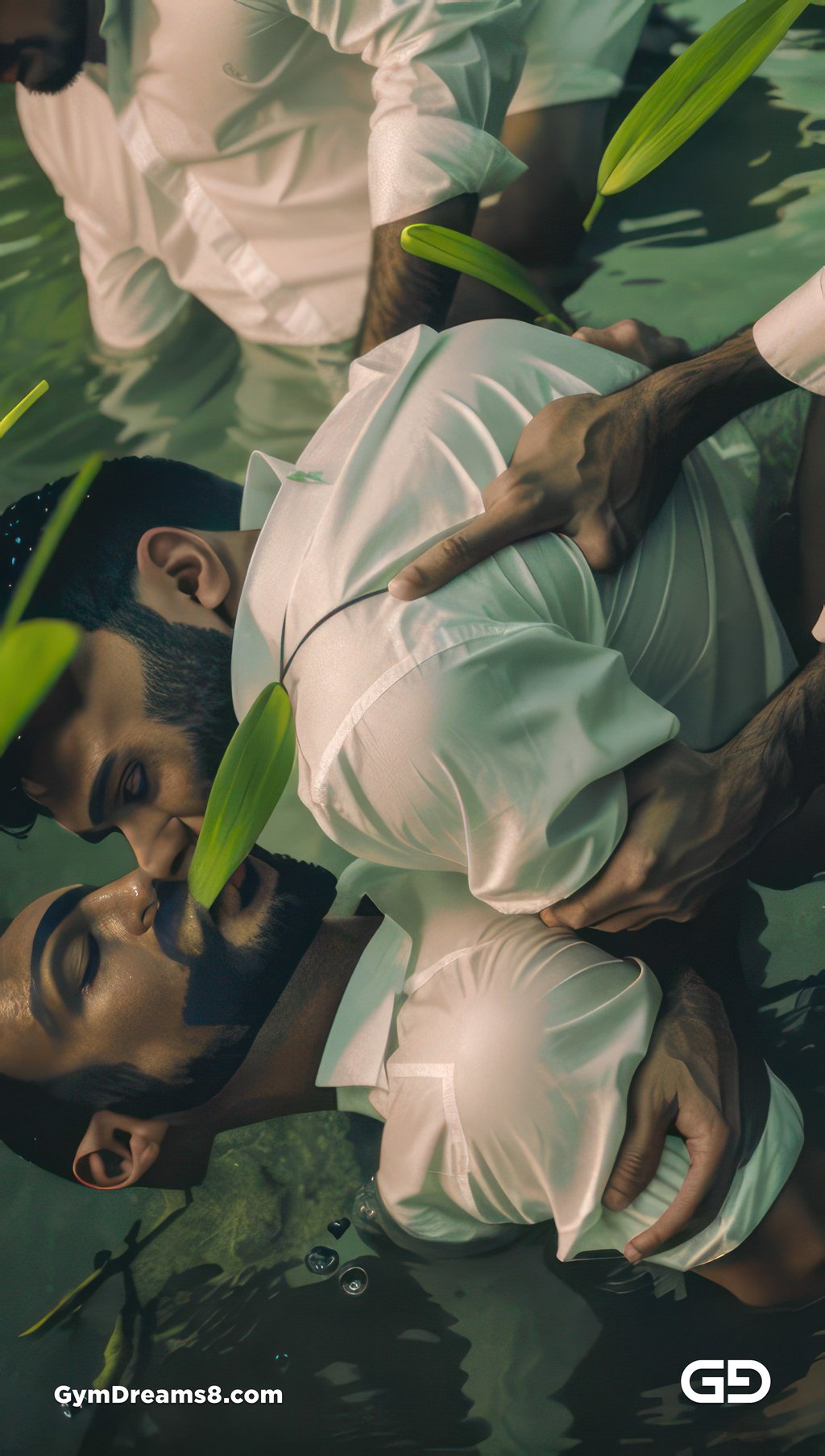 Kiss, like flower, like water.