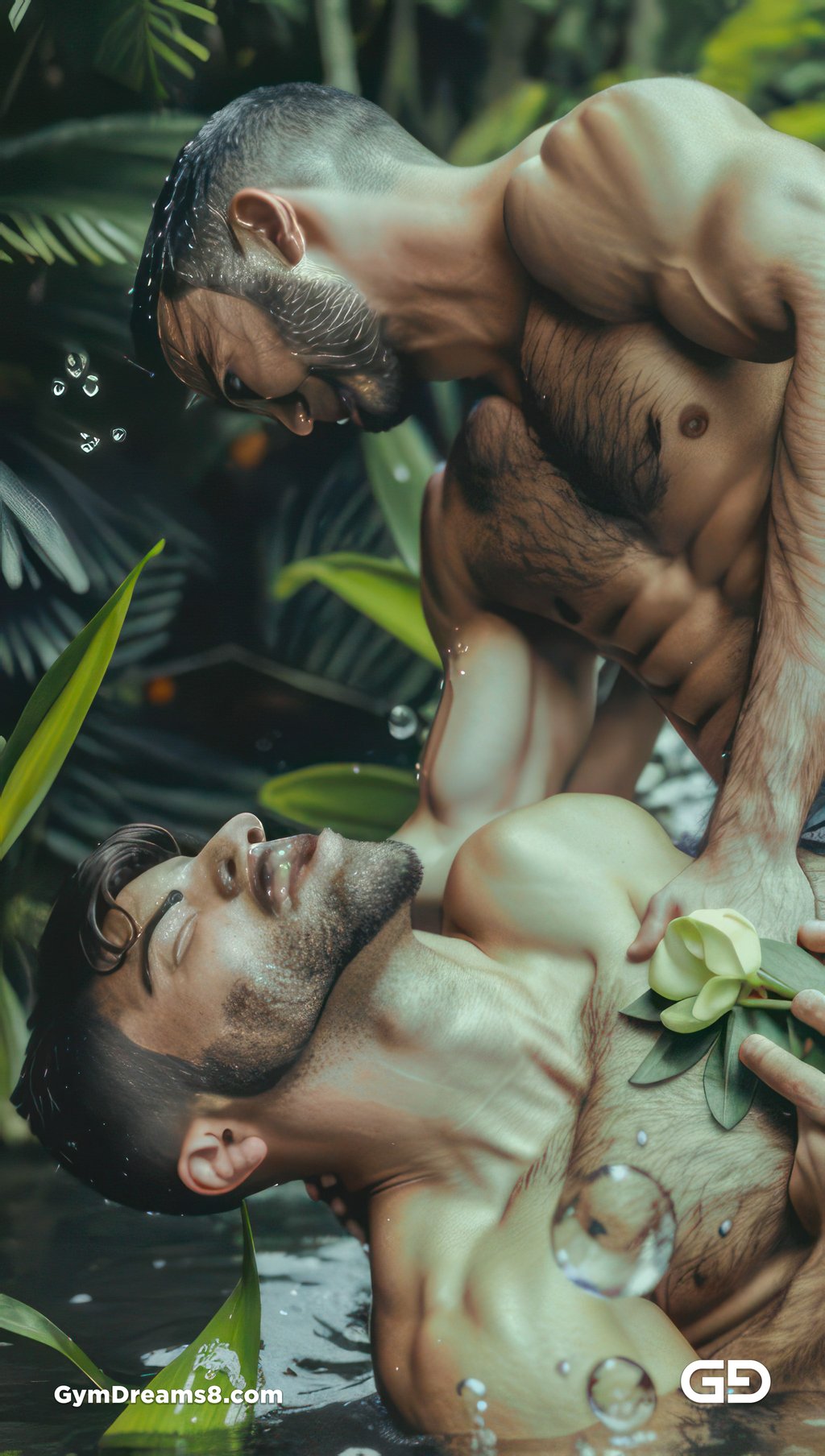 Kiss, like flower, like water.