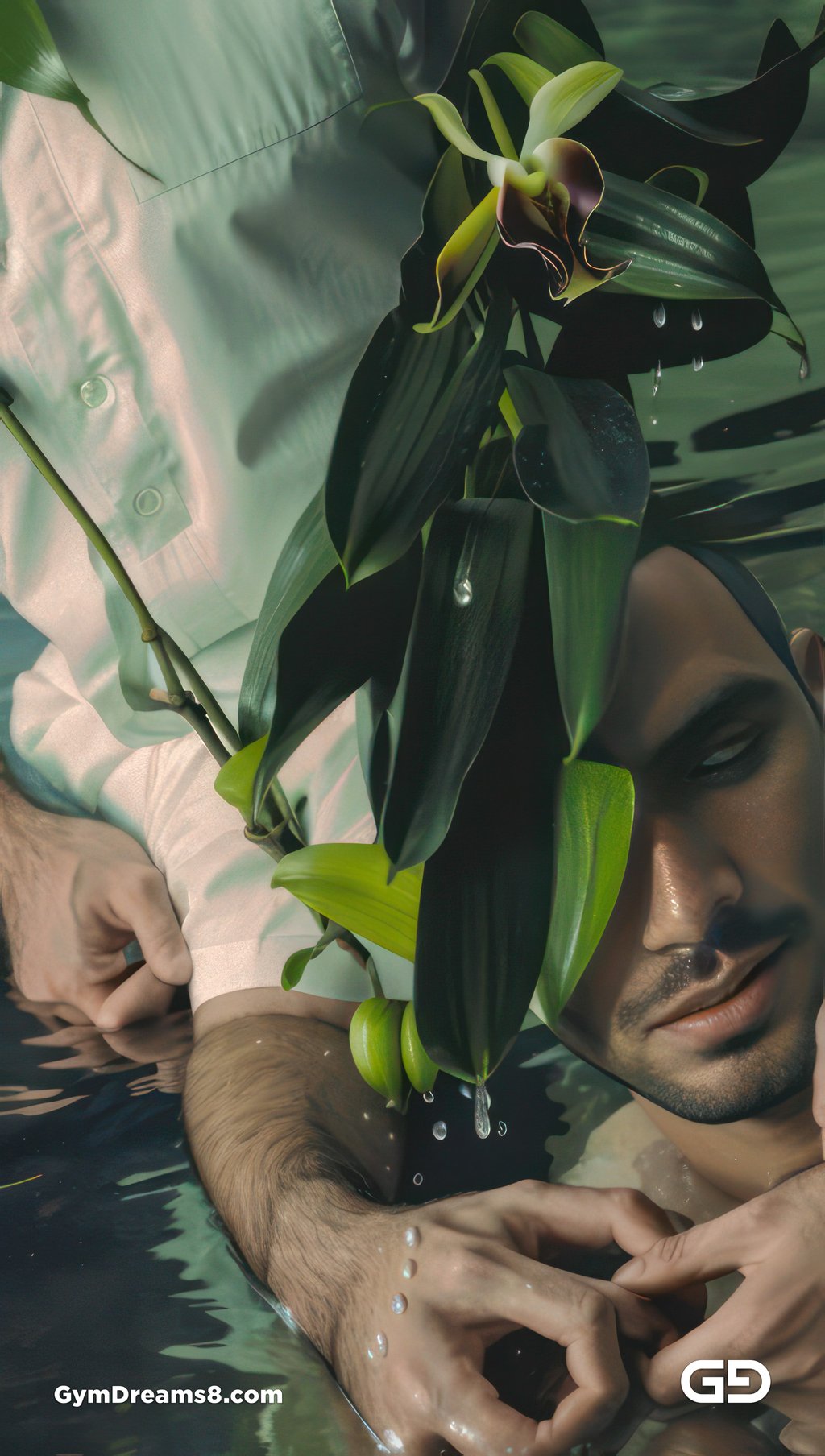 Kiss, like flower, like water.