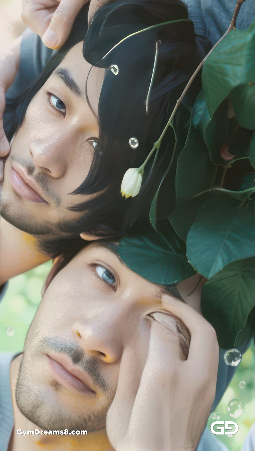 Kiss, like flower, like water.