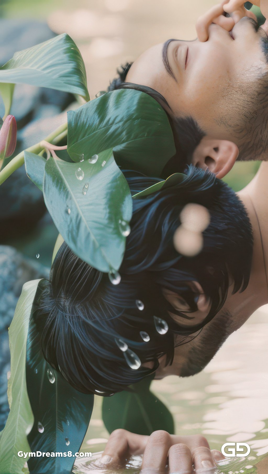 Kiss, like flower, like water.