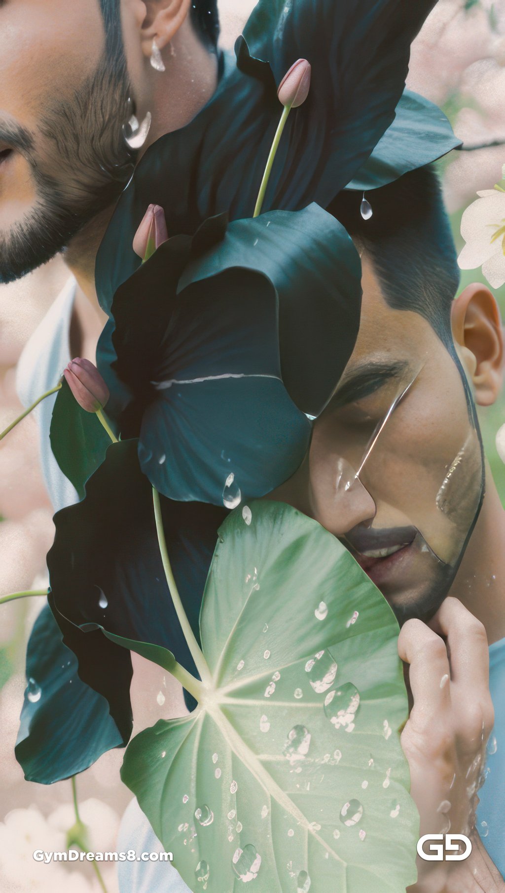 Kiss, like flower, like water.