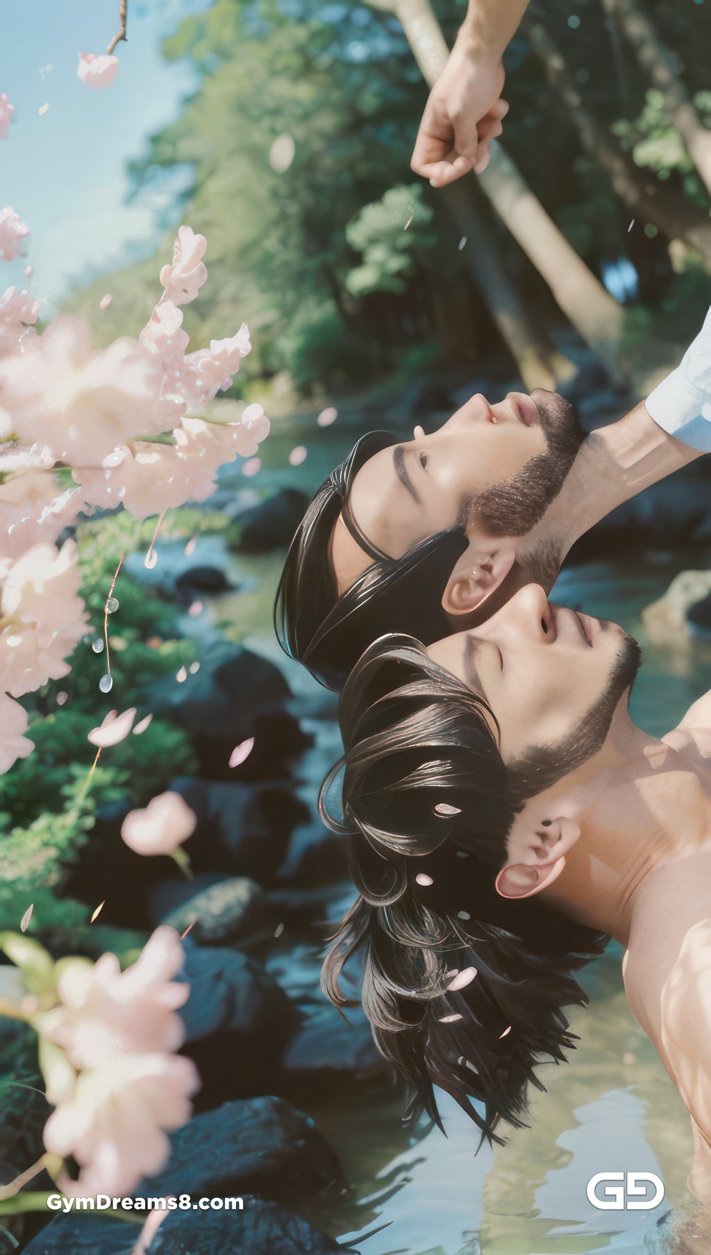 Kiss, like flower, like water.