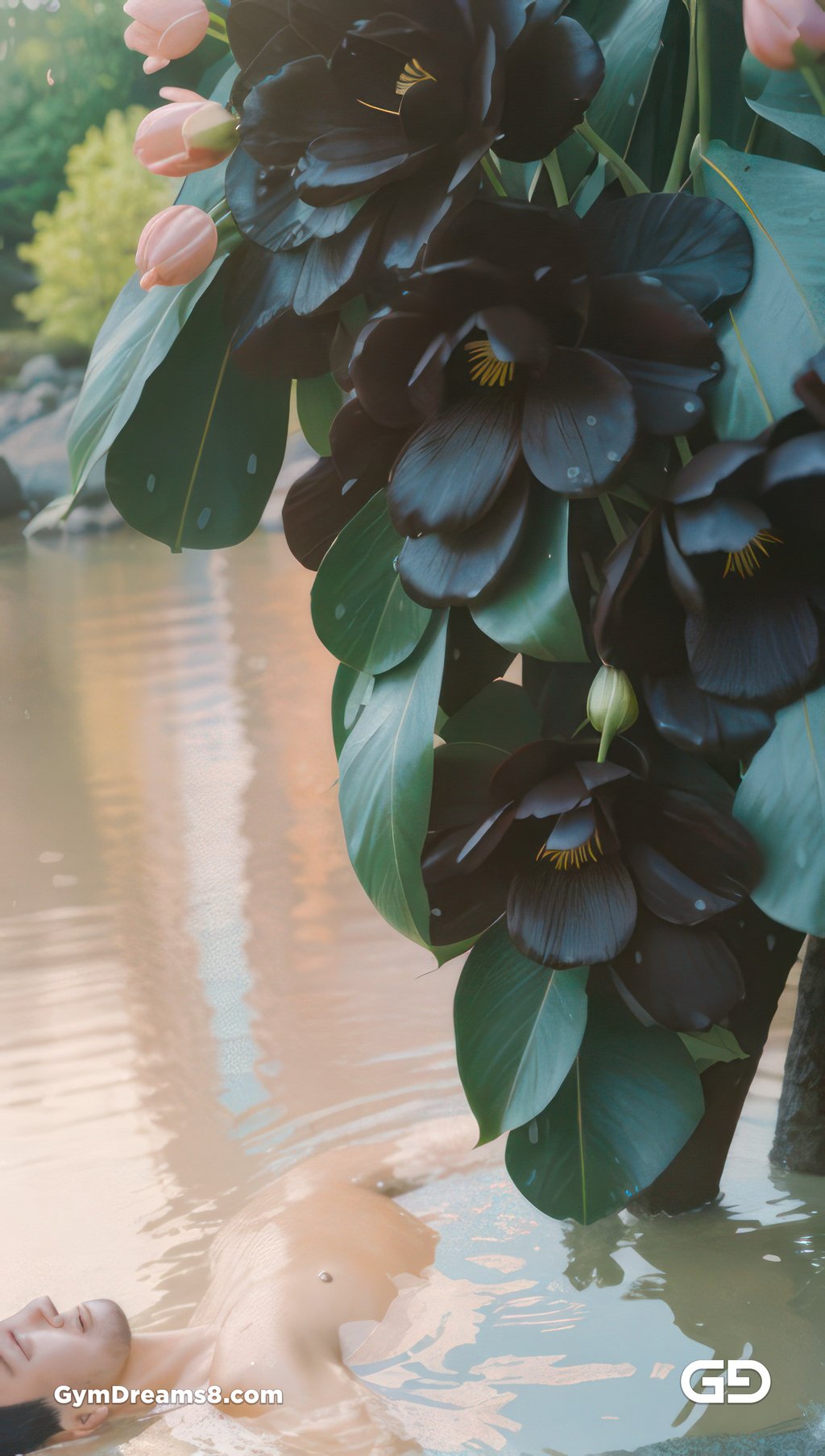 Kiss, like flower, like water.