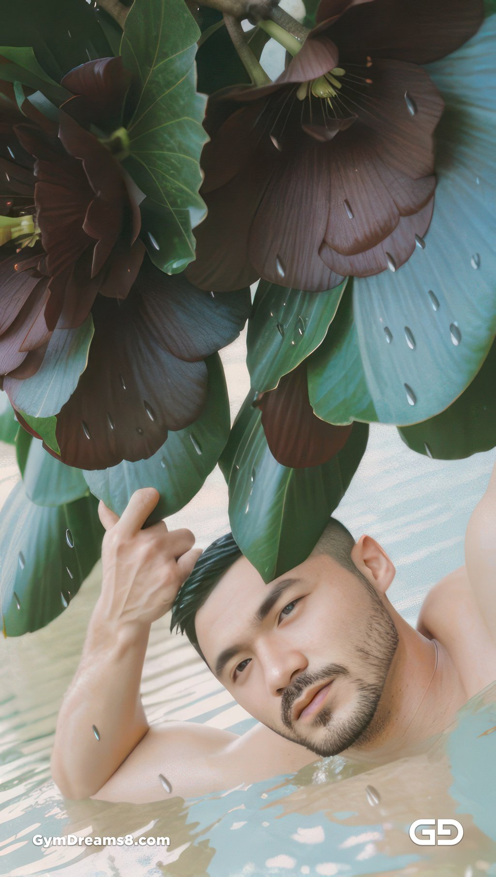 Kiss, like flower, like water.