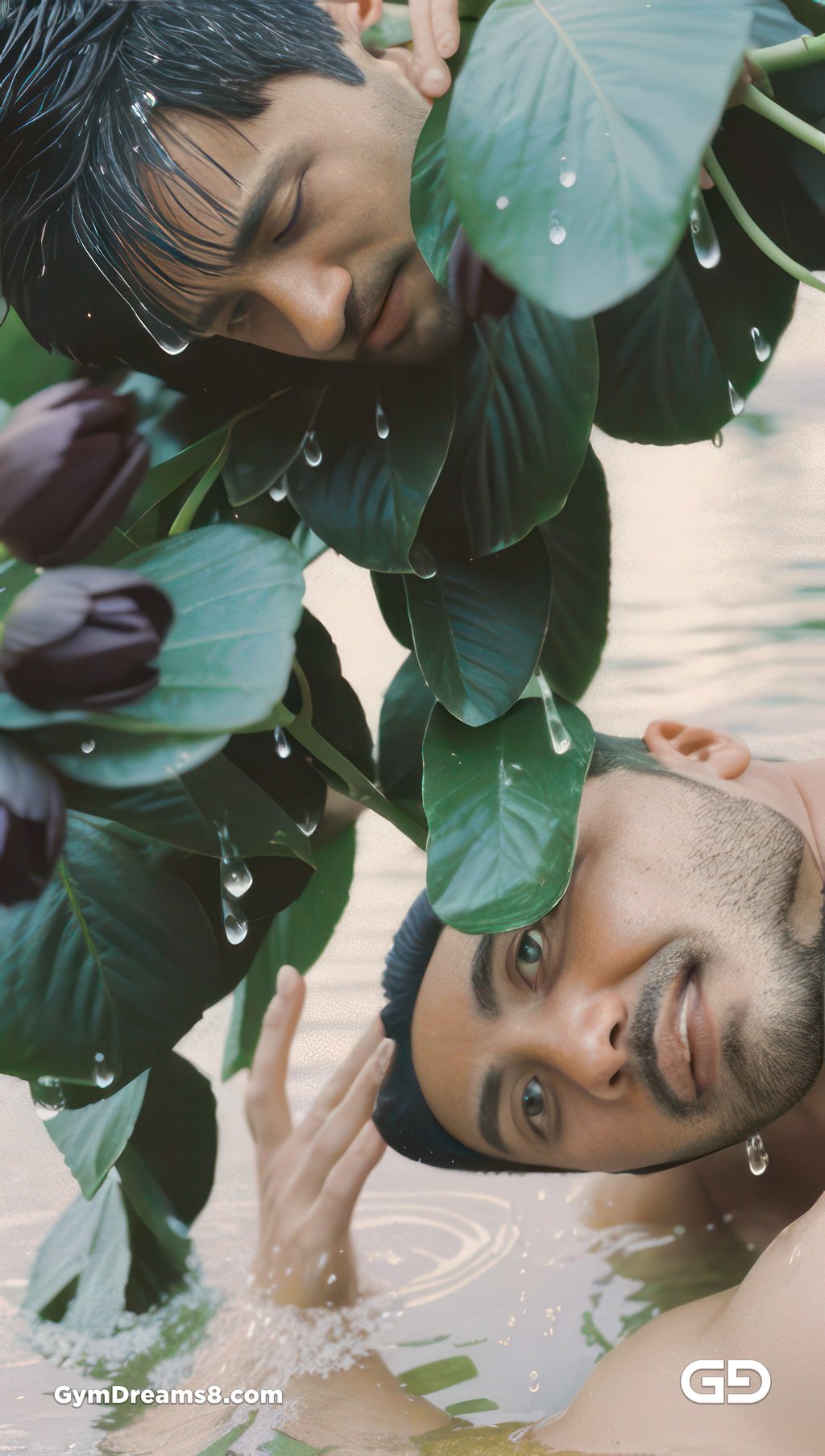 Kiss, like flower, like water.